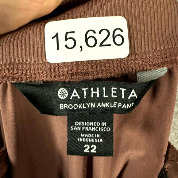 Athleta Women's Plus Size 22 Terracotta Red Polyester Brooklyn Ankle Pants - Picture 7 of 11